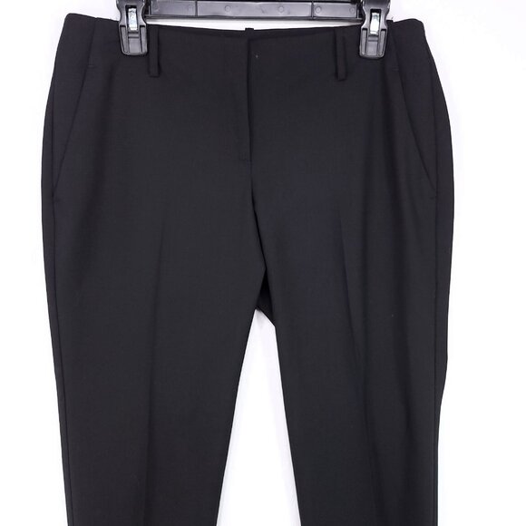 Theory Wool Straight Leg Dress Pants Womens Size 8 Career Black - Picture 3 of 14